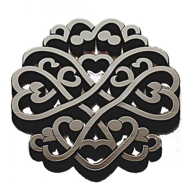 Heartcrafted Connections Logo, showing multiple crafted hearts